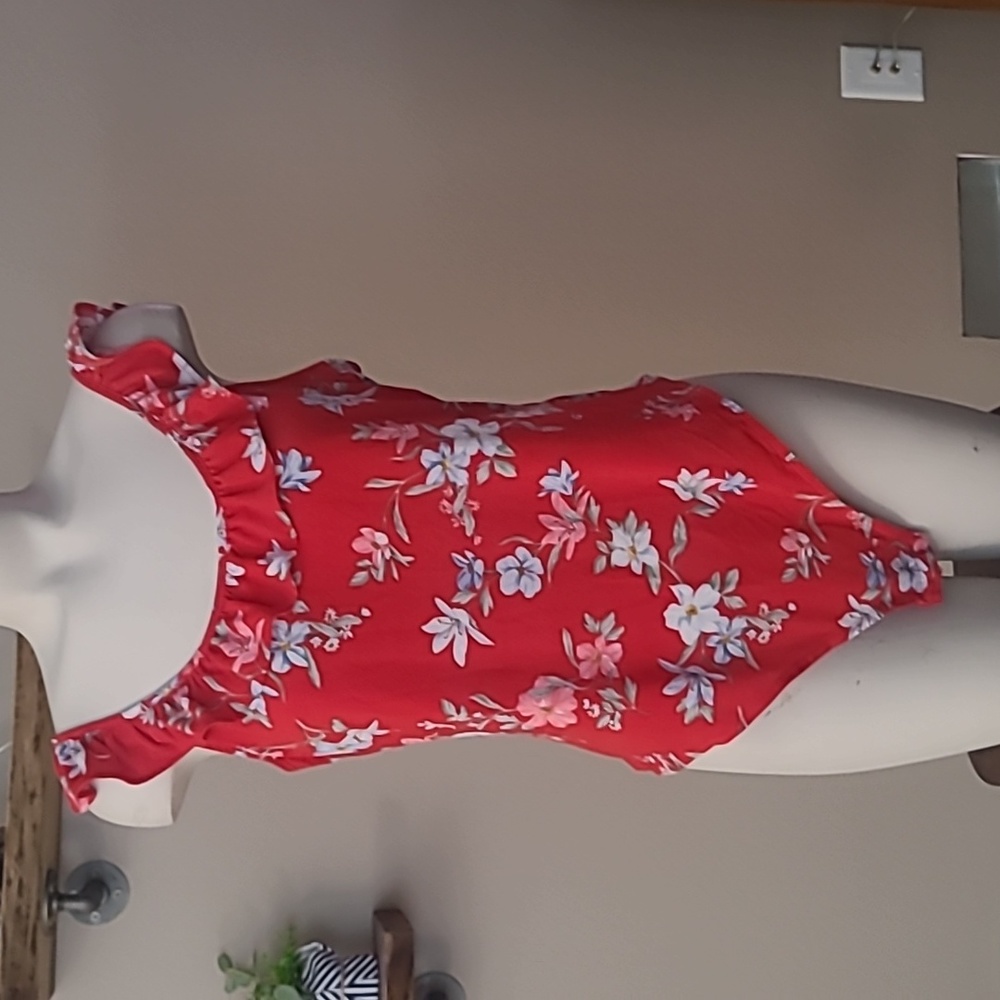 Red Floral Bodysuit